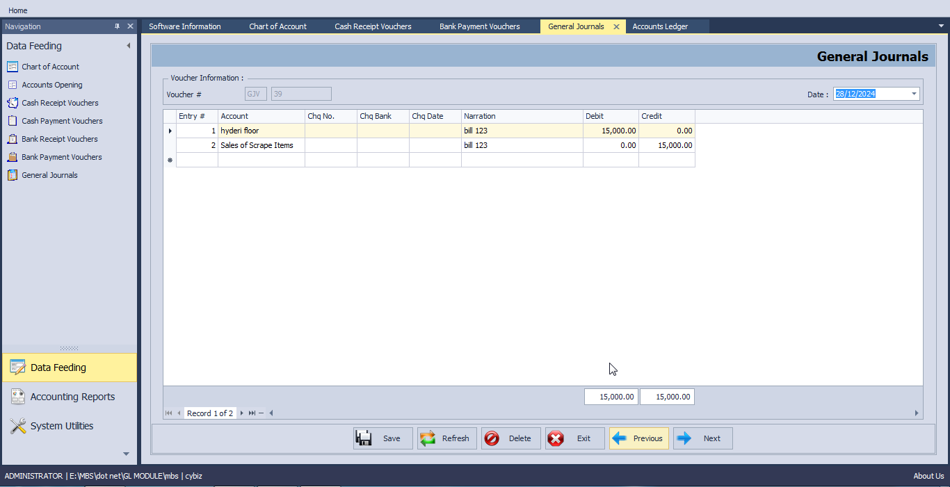 Journal Voucher (JV) & Inter-Account Transfers