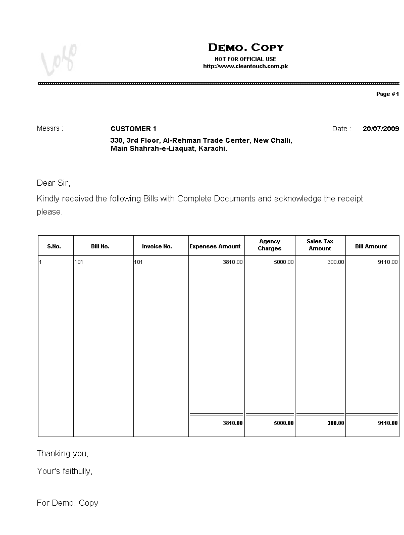 Party-Wise Consignment Billing Summary