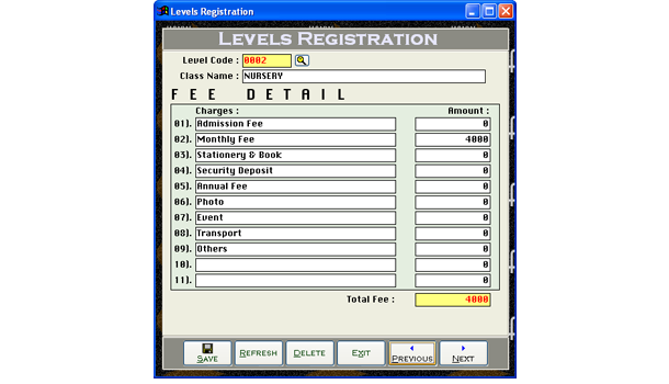 Levels Registration