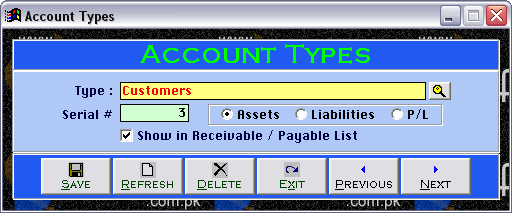 Accounts Types