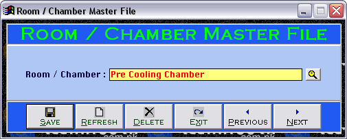 Room / Chamber Master File