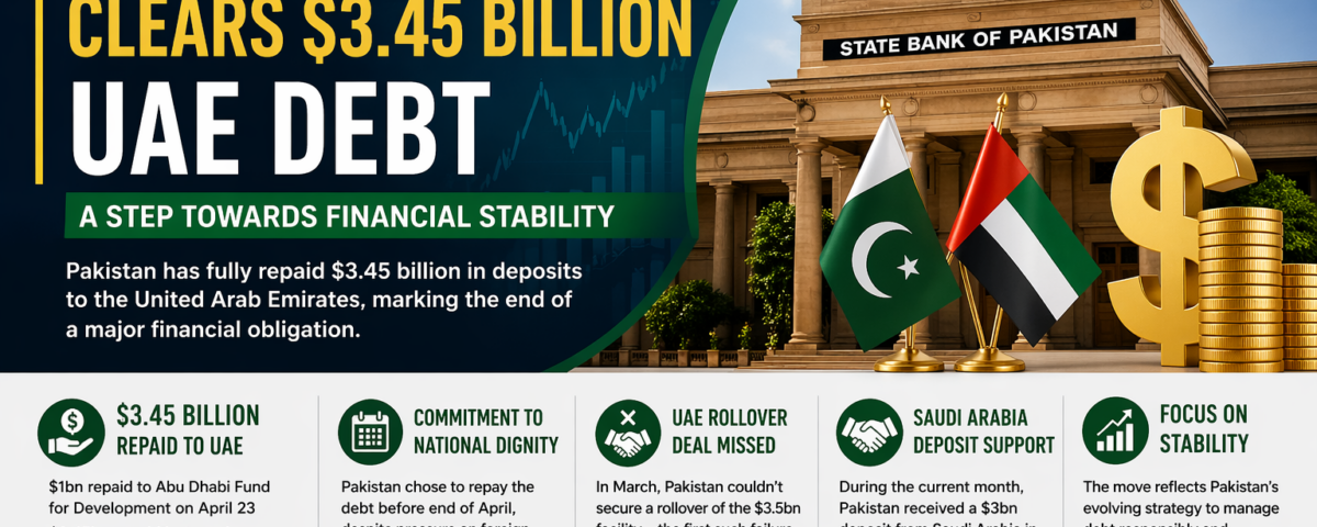 Pakistan Clears $3.45 Billion UAE Debt Amid Shifting External Financing Strategy